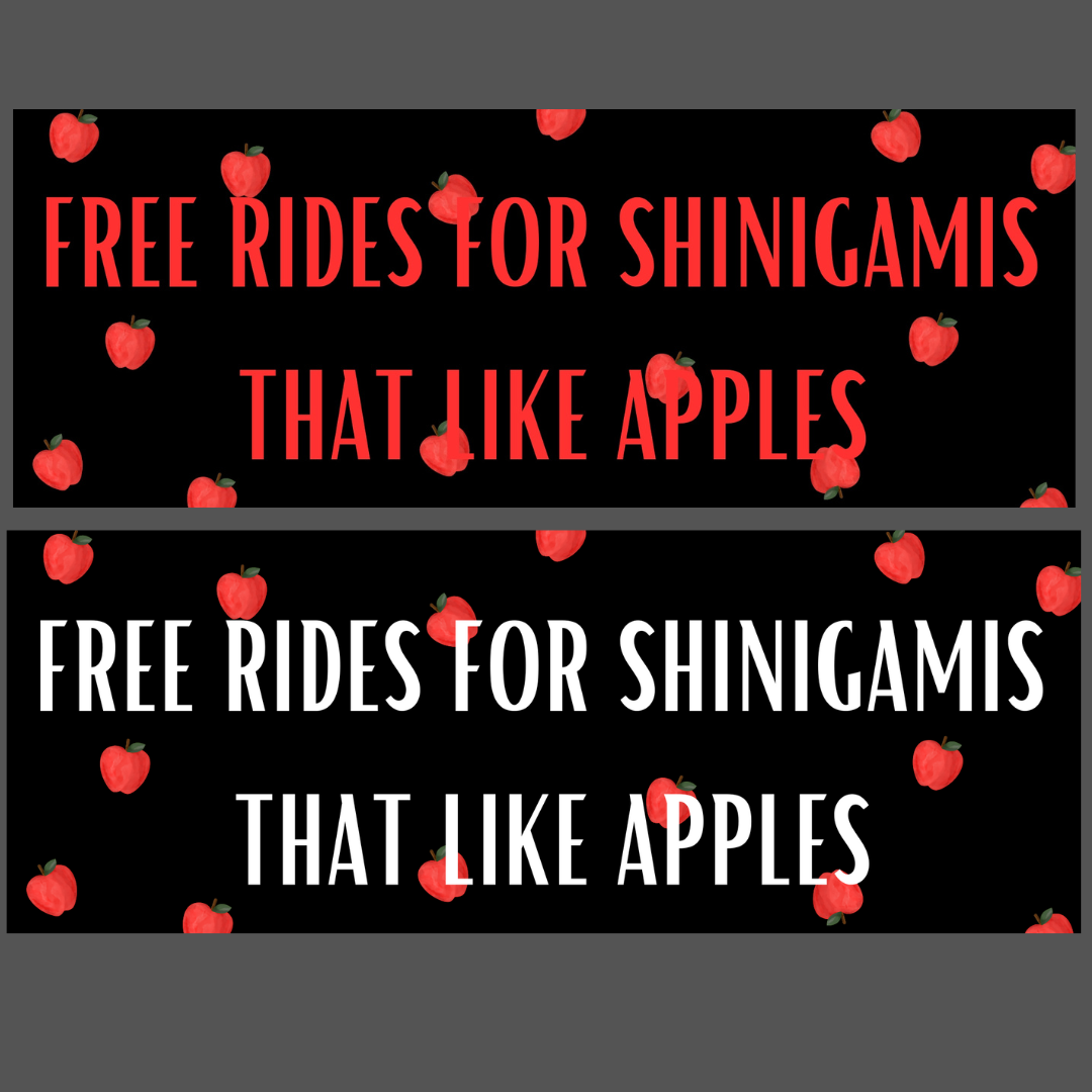 Free Rides for Shinigamis Bumper Sticker