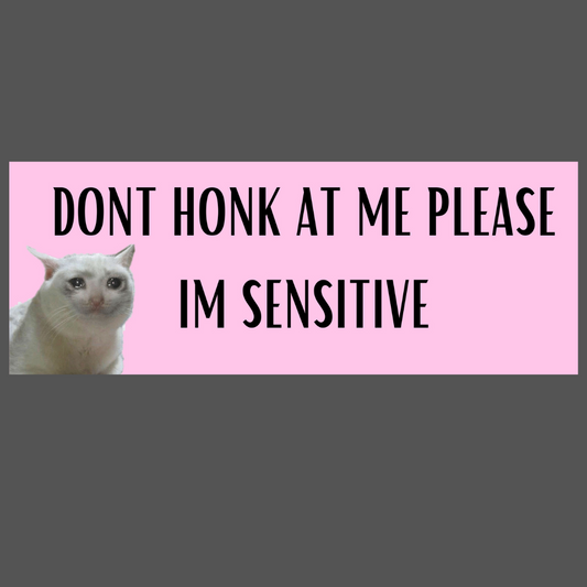 Dont Honk At Me Bumper Sticker